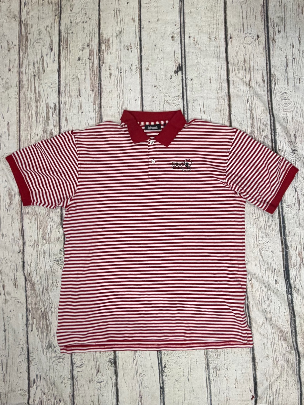 Finny's Hole - In - One Tourney Ashsworth Mens Golf Polo Tennis Shirt